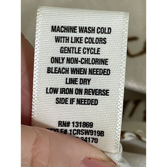 Retro Western Cowgirl Shirt Tan L Country Farm Classic Chic Concert Preppy 80s - Picture 9 of 13